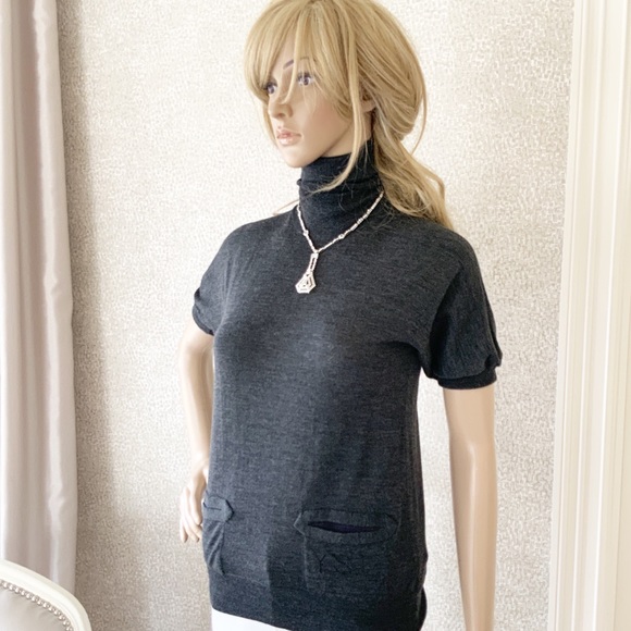 YSL gray 100% wool turtleneck sweater - Picture 3 of 15